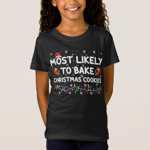 クリスマスクッキーを焼く確率が最も高い Xmasパン職人 Tシャツ