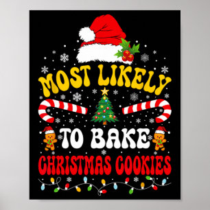クリスマスクッキーを食べる可能性が最も高い クリスマス マッチング クリス ポスター