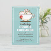 クリスマスクッキーエクスチェンジホリデーパーティー招待状 招待状 (スタンド正面)