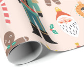 クリスマスクッキーカラーニューエルクリスマス ラッピングペーパー (ロールコーナー)