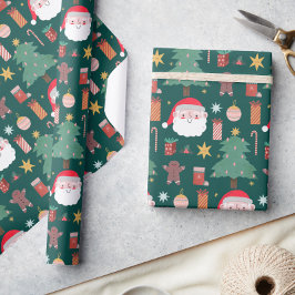クリスマスクッキーカラーニューエルクリスマス ラッピングペーパー