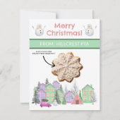 クリスマスクッキーカードパーソナライズされた、ギフトカード 招待状 (正面)