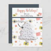 クリスマスクッキーカードパーソナライズされた、ギフトカード 招待状 (正面/裏面)