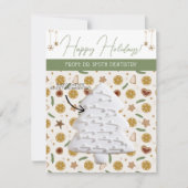 クリスマスクッキーカードパーソナライズされた、ギフトカード 招待状 (正面)