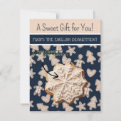 クリスマスクッキーカードパーソナライズされた、ギフトカード 招待状 (正面)