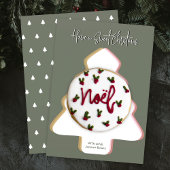 クリスマスクッキーカードモダンパイングリーンクリスマスツリー