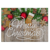 クリスマスクッキーガラスのカッティングボード カッティングボード (正面)