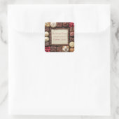 クリスマスクッキーキャンディブラウニーズカップケーキ スクエアシール (バッグ)