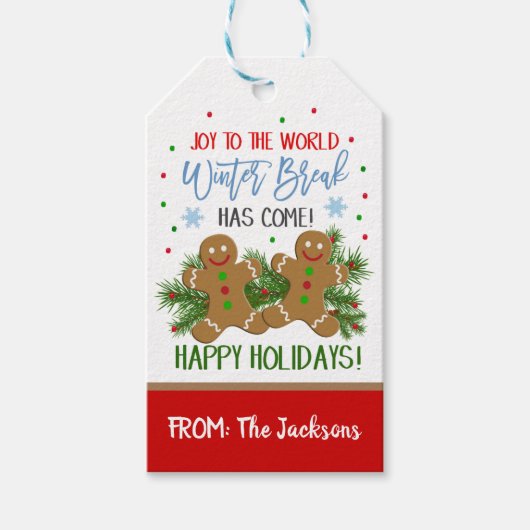 クリスマスクッキーギフトラベル ギフトタグ (正面)