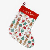 クリスマスクッキークリスマスストッキング ラージクリスマスストッキング (正面 (吊り時))
