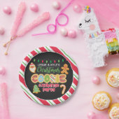 クリスマスクッキークリスマス交換パーティー-白 ペーパープレート (パーティー)