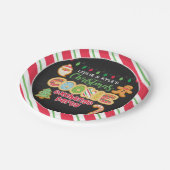 クリスマスクッキークリスマス交換パーティー-白 ペーパープレート (アングル)