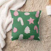 クリスマスクッキーグリーン装飾用クッション クッション (ブランケット)