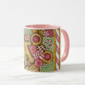 クリスマスクッキージンジャーブレッドマンコーヒーマグ マグカップ (正面右)