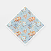 クリスマスクッキージンジャーブレッドマンブルーボーイ誕生日 スタンダードランチョンナプキン (角)