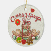 クリスマスクッキースワップセラミックオーナメント セラミックオーナメント (左)