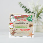 クリスマスクッキースワップパーティの招待状 招待状 (スタンド正面)