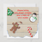クリスマスクッキースワップパーティの招待状 招待状 (裏面)