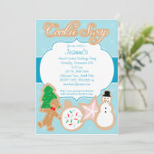 クリスマスクッキースワップパーティの招待状 招待状 (スタンド正面)