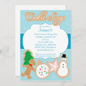 クリスマスクッキースワップパーティの招待状 招待状 (正面/裏面)