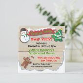 クリスマスクッキースワップパーティの招待状 招待状 (スタンド正面)