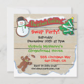 クリスマスクッキースワップパーティの招待状 招待状 (正面)