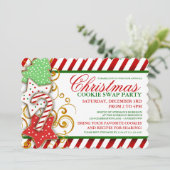 クリスマスクッキースワップパーティの招待状 招待状 (スタンド正面)