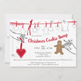 クリスマスクッキースワップパーティの招待状 招待状