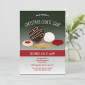 クリスマスクッキースワップパーティーホリデー招待状 招待状 (スタンド正面)