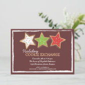 クリスマスクッキースワップホリデー招待状 招待状 (スタンド正面)