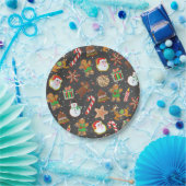 クリスマスクッキーズスノー紙プレート ペーパープレート (パーティー)