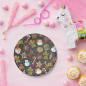 クリスマスクッキーズスノー紙プレート ペーパープレート (パーティー)