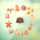 クリスマスクッキーズホリデーシーズンベーカリーデコール ウィンドウサイン (シート3)