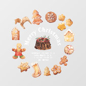 クリスマスクッキーズホリデーシーズンベーカリーデコール ウィンドウサイン (シート)
