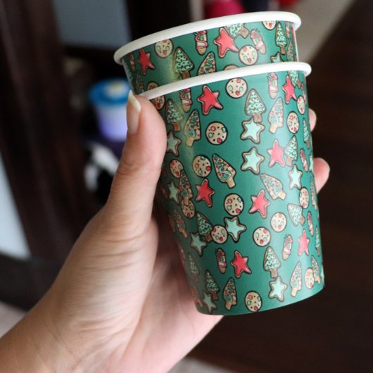 クリスマスクッキーズホリデーズクッキーベーキングパーティー 紙コップ