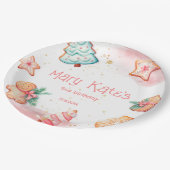 クリスマスクッキーツスイーツ ペーパープレート (アングル)