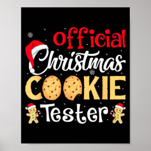 クリスマスクッキーテスター 楽しいバクテリ チーム クリスマス ポスター