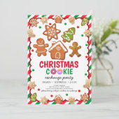 クリスマスクッキーデコレーション パーティー招待状 招待状 (スタンド正面)