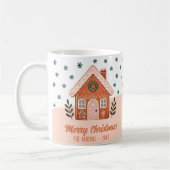 クリスマスクッキーハウススノーフレークスファミリー コーヒーマグカップ (左)