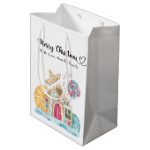 クリスマスクッキーハウス – Merry Christmas ミディアムペーパーバッグ (裏面アングル)