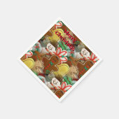 クリスマスクッキーパターンナプキン スタンダードカクテルナプキン (角)