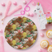 クリスマスクッキーパターン紙プレート ペーパープレート (パーティー)