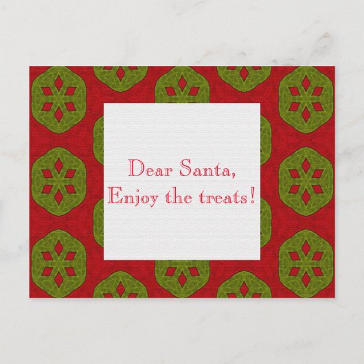 クリスマスクッキーパターン ポストカード (裏面)
