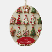 クリスマスクッキーパーソナライズされたオーナメント セラミックオーナメント (右)