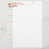 クリスマスクッキーパーソナライズされたレシピレターヘッド (正面)