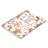 クリスマスクッキーパーソナライズされたレシピ ノートブック (左側)