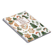 クリスマスクッキーパーソナライズされたレシピ ノートブック (右側)