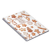 クリスマスクッキーパーソナライズされたレシピ ノートブック (右側)