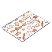 クリスマスクッキーパーソナライズされたレシピ ノートブック (左側)