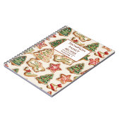 クリスマスクッキーパーソナライズされたレシピ ノートブック (左側)